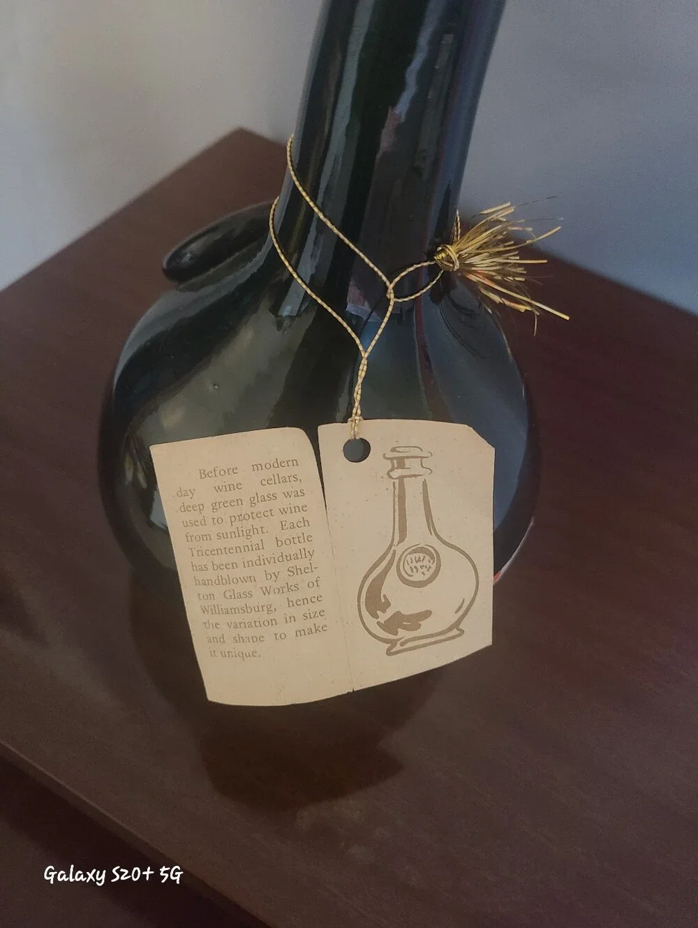 Vintage San Sebastian Port Wine Empty Decorative Glass Bottle